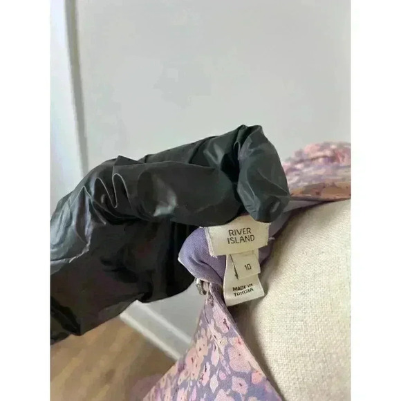 River Island Women's 6 Maxi Floral Lined Dress Ruffles Cottagecore - Picture 12 of 13